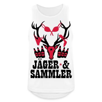 66 Hirsch Jäger und Sammler Bier Party Sex Spaß - Männer Tank Top atmungsaktiv - Weiß - Vorne - Nick (188cm)