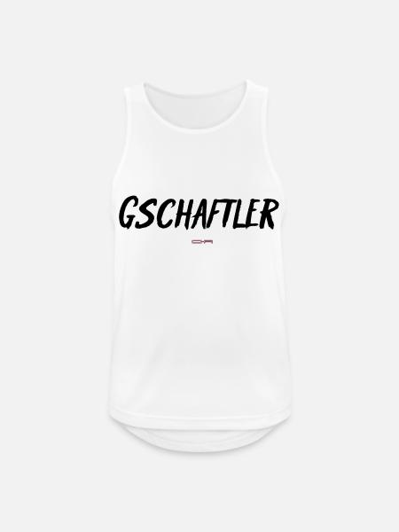 Gschaftler - Männer Tank Top atmungsaktiv - Weiß