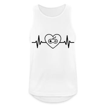 Retro Gamer Love for Gaming Retrogaming Gaming - Men's Breathable Tank Top - white - Front - Nick (188cm)