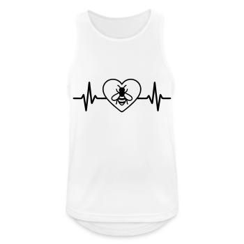 Beekeeper Bee Heart - Men's Breathable Tank Top - white - Front - Nick (188cm)
