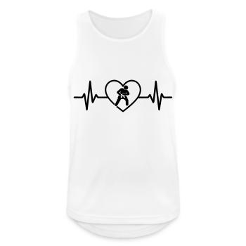 Judo Heart of the Fighter - Men's Breathable Tank Top - white - Front - Nick (188cm)