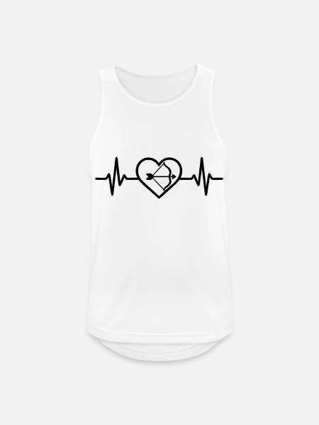 Archery Heart - Men's Breathable Tank Top - white