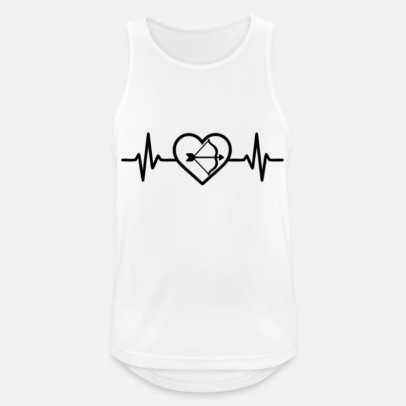 Bogenschießen Herz - Männer Tank Top atmungsaktiv - Weiß