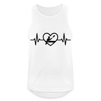 Kayak Sports Kayaker Heart - Men's Breathable Tank Top - white - Front - Nick (188cm)