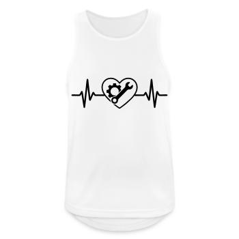 Mechanic Screw Wrench Heart Occupation - Men's Breathable Tank Top - white - Front - Nick (188cm)
