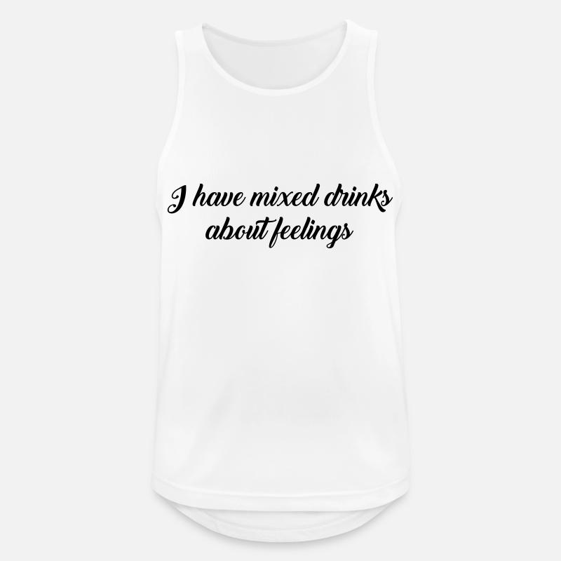 mixed drinks text - Men's Breathable Tank Top - white