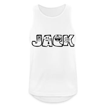 jack prénom prénom mâle enfant bébé progéniture - Débardeur respirant Homme - blanc - Devant - Nick (188cm)