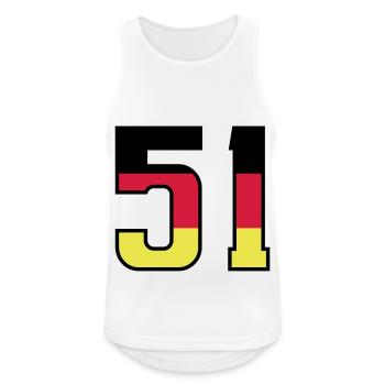 51 Zahl Symbol Germany - Männer Tank Top atmungsaktiv - Weiß - Vorne - Nick (188cm)