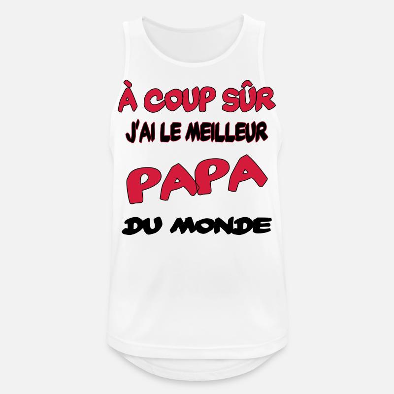 Bester Vater der Welt - Männer Tank Top atmungsaktiv - Weiß