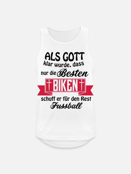 Gott biken - Männer Tank Top atmungsaktiv - Weiß