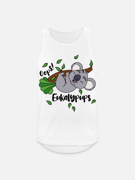 Koala Eukalyptus Oops Eukalypups Pups Tier Ast - Männer Tank Top atmungsaktiv - Weiß