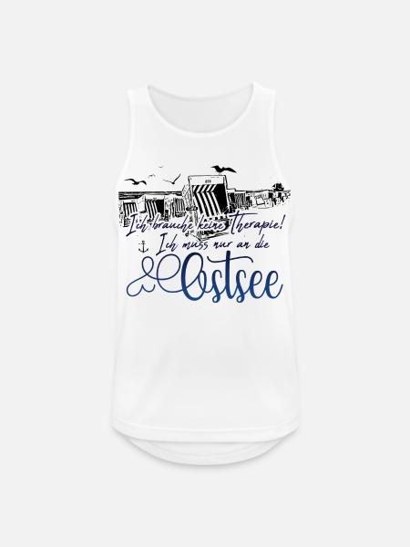 Ostsee! Ich muss nur an die Ostsee - Männer Tank Top atmungsaktiv - Weiß