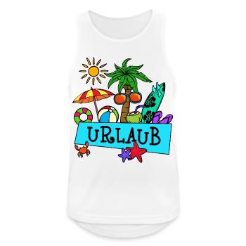 Urlaub Palmen Sommer Sonne Meer Strand Relaxen - Männer Tank Top atmungsaktiv - Weiß - Vorne - Nick (188cm)