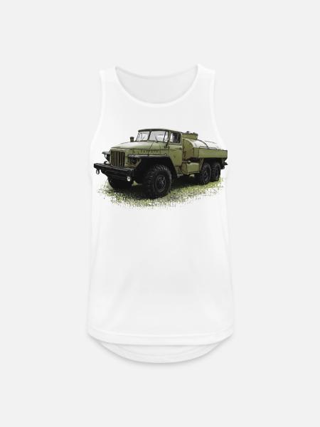 Ural 375 - Tankwagen - Männer Tank Top atmungsaktiv - Weiß