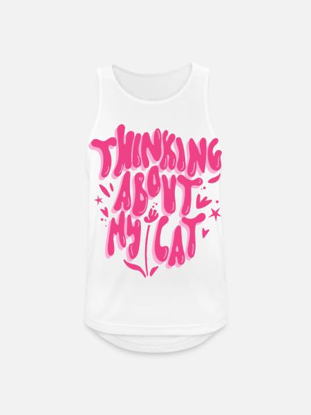 Thinking About My Cat – Liebe für Katzen - Männer Tank Top atmungsaktiv - Weiß