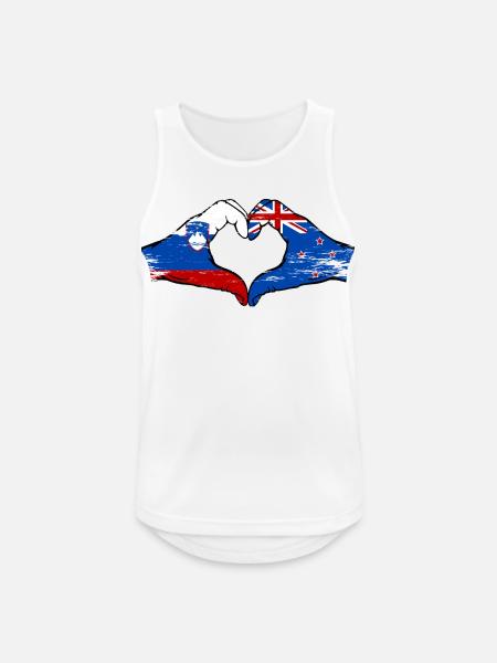 Slowenien Neuseeland Flagge Hände Herzform used - Männer Tank Top atmungsaktiv - Weiß