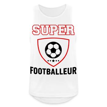 Superfußballer, Vatertag, Weihnachten - Männer Tank Top atmungsaktiv - Weiß - Vorne - Nick (188cm)
