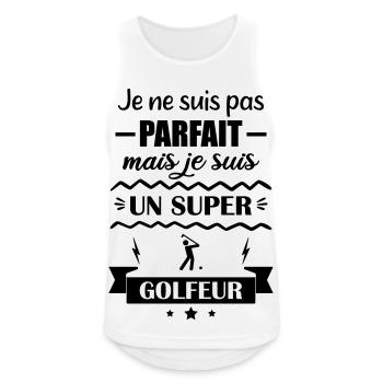 Super Golfer Passion Green Golf - Männer Tank Top atmungsaktiv - Weiß - Vorne - Nick (188cm)