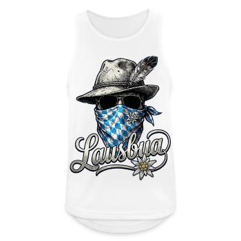 Lausbua T-Shirt Kinder Trachtenshirt Herren Tracht - Männer Tank Top atmungsaktiv - Weiß - Vorne - Nick (188cm)