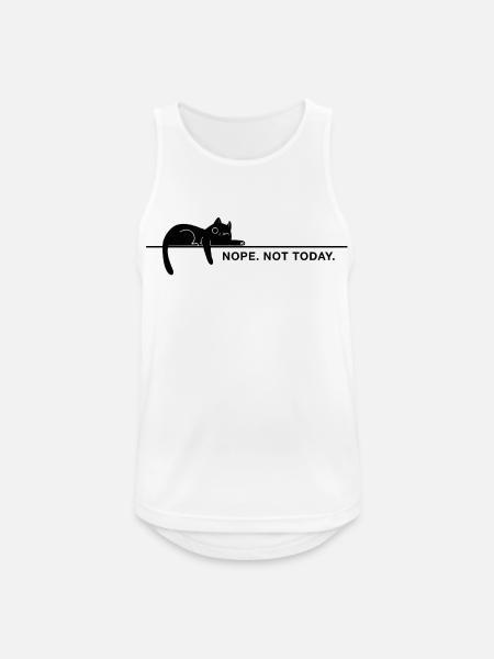 Nope. Not today. – Minimal Katze Statement - Männer Tank Top atmungsaktiv - Weiß