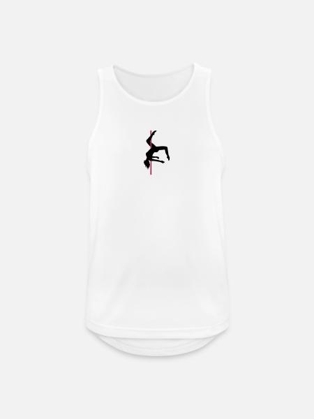 Poledance Scorpio - Männer Tank Top atmungsaktiv - Weiß