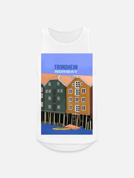 Trondheim Norwegen - Männer Tank Top atmungsaktiv - Weiß