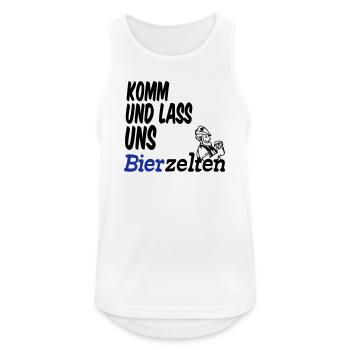 Bierzelt,Bier,Sprüche,Geschenk - Männer Tank Top atmungsaktiv - Weiß - Vorne - Nick (188cm)