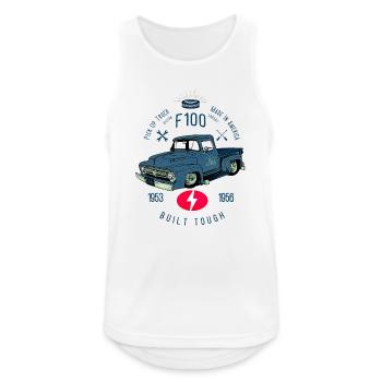 F100 Built Tough - Männer Tank Top atmungsaktiv - Weiß - Vorne - Nick (188cm)