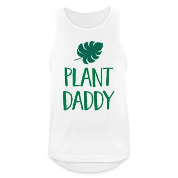 Plant Daddy - Männer Tank Top atmungsaktiv - Weiß - Vorne - Nick (188cm)