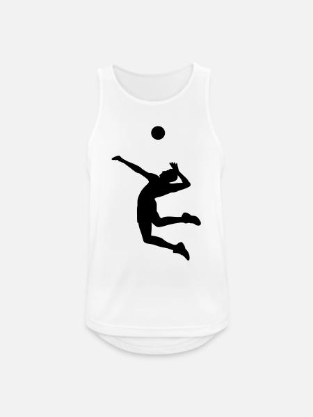Volleyball - Männer Tank Top atmungsaktiv - Weiß