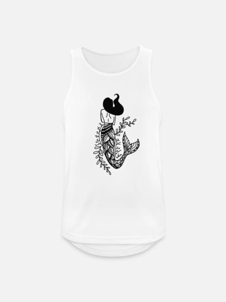 Meerjungfrau Sirena - Männer Tank Top atmungsaktiv - Weiß
