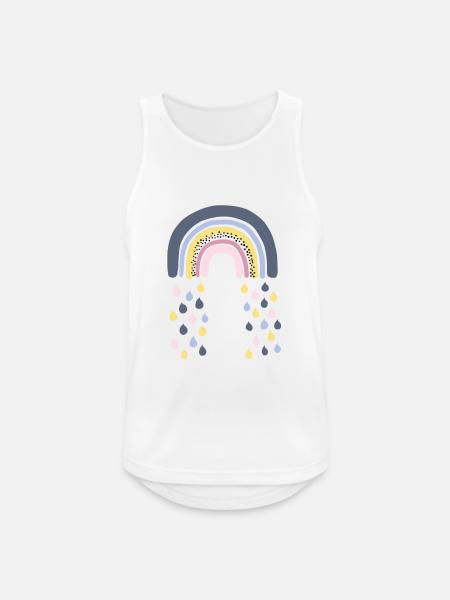Regenbogen - Männer Tank Top atmungsaktiv - Weiß