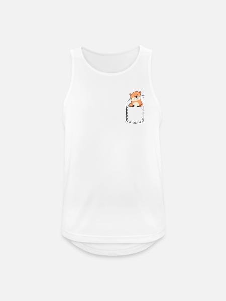 Otter - Männer Tank Top atmungsaktiv - Weiß