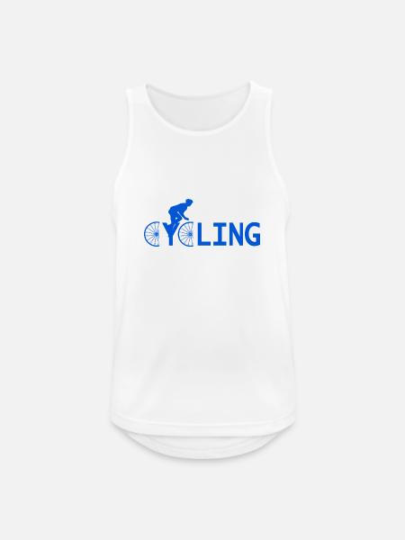 Radfahren - Männer Tank Top atmungsaktiv - Weiß