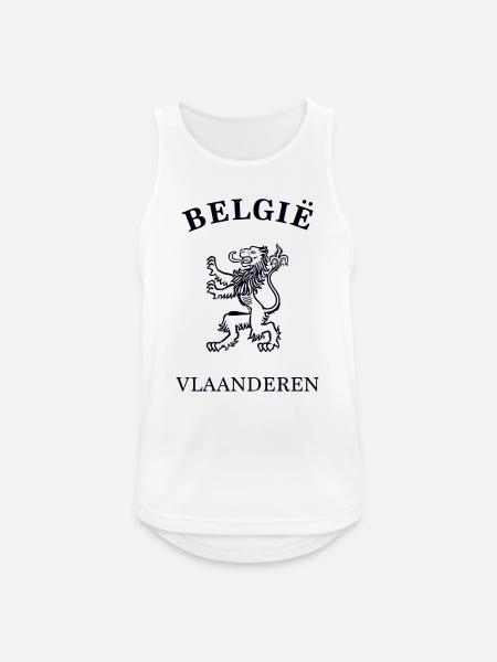 VLAANDEREN Belgien Belgium - Männer Tank Top atmungsaktiv - Weiß