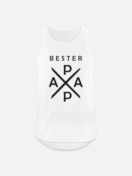 papa bester papa - Männer Tank Top atmungsaktiv - Weiß