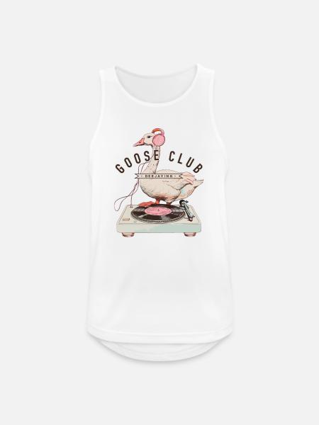 Tanzende Gans DJ Logo - Männer Tank Top atmungsaktiv - Weiß