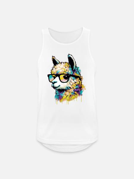 Alpaka - Männer Tank Top atmungsaktiv - Weiß