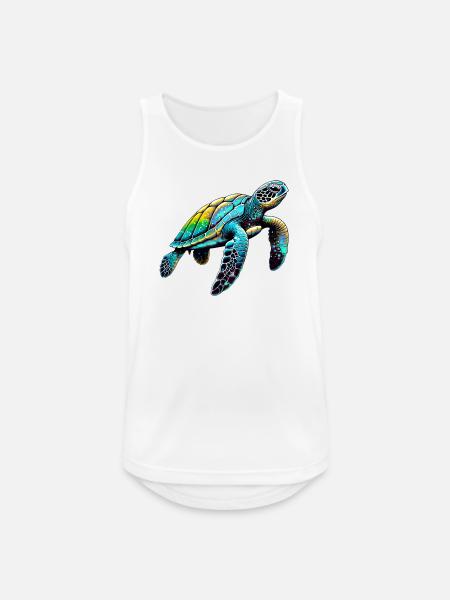 Schildkröte - Männer Tank Top atmungsaktiv - Weiß