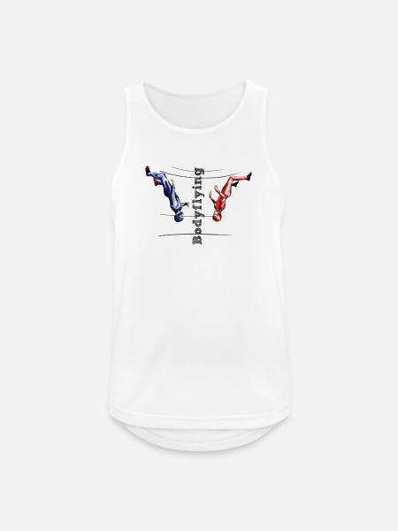 Bodyflying - Männer Tank Top atmungsaktiv - Weiß