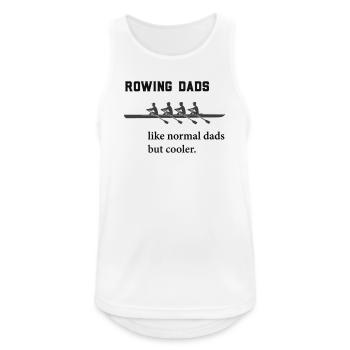 Rudern Sprüche: Rowing Dads  - Männer Tank Top atmungsaktiv - Weiß - Vorne - Nick (188cm)