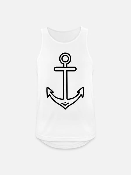 Anker - Männer Tank Top atmungsaktiv - Weiß