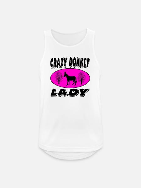 Esel - Männer Tank Top atmungsaktiv - Weiß