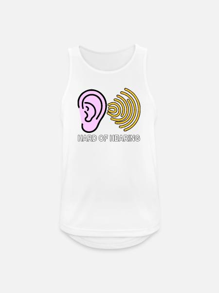 Symbol für Hörgeschädigte mit Schallwellen - Männer Tank Top atmungsaktiv - Weiß