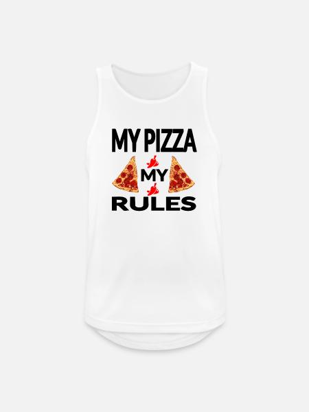 Pizza - Männer Tank Top atmungsaktiv - Weiß
