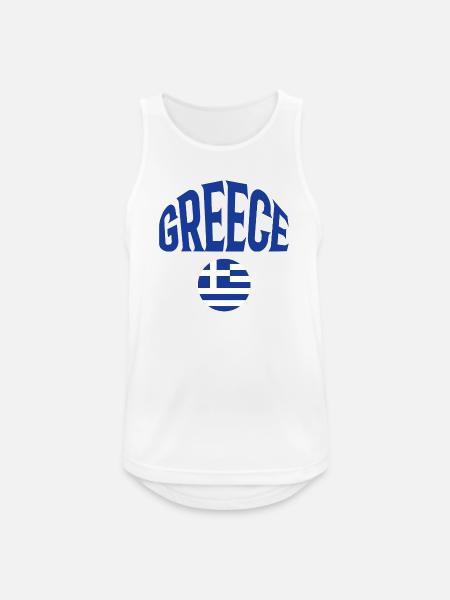 Greece - Männer Tank Top atmungsaktiv - Weiß