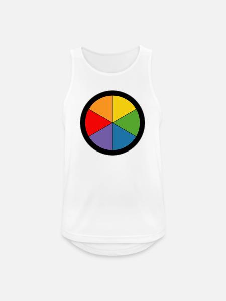 Regenbogen Farbkreis - Männer Tank Top atmungsaktiv - Weiß