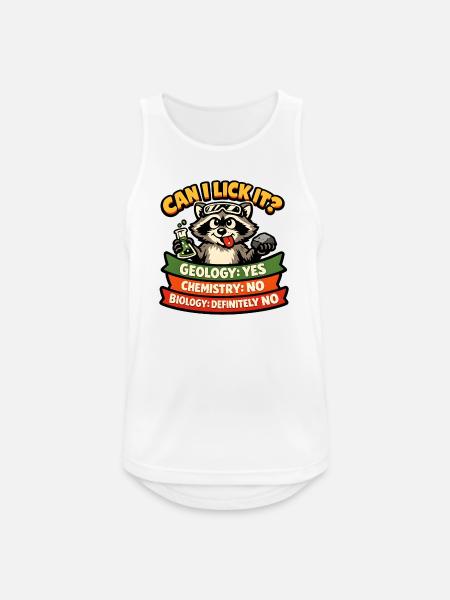 Wissenschafts Spaß Waschbär - Männer Tank Top atmungsaktiv - Weiß