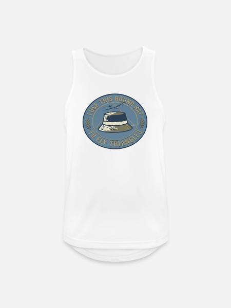 Round Hat Flies Triangles - Männer Tank Top atmungsaktiv - Weiß