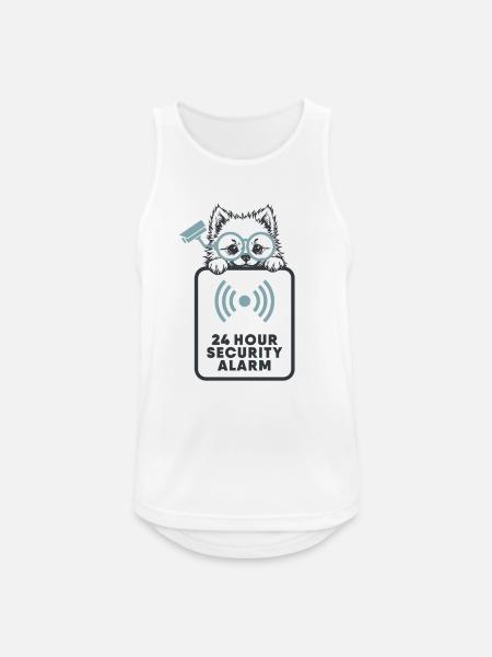 Zwergspitz - Bester Alarm - Männer Tank Top atmungsaktiv - Weiß